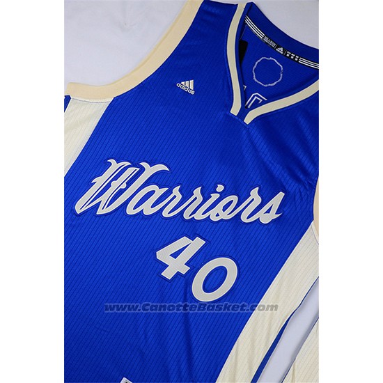 Maglia Natale 2015 Golden State Warriors Harrison Barnes #40 Blu